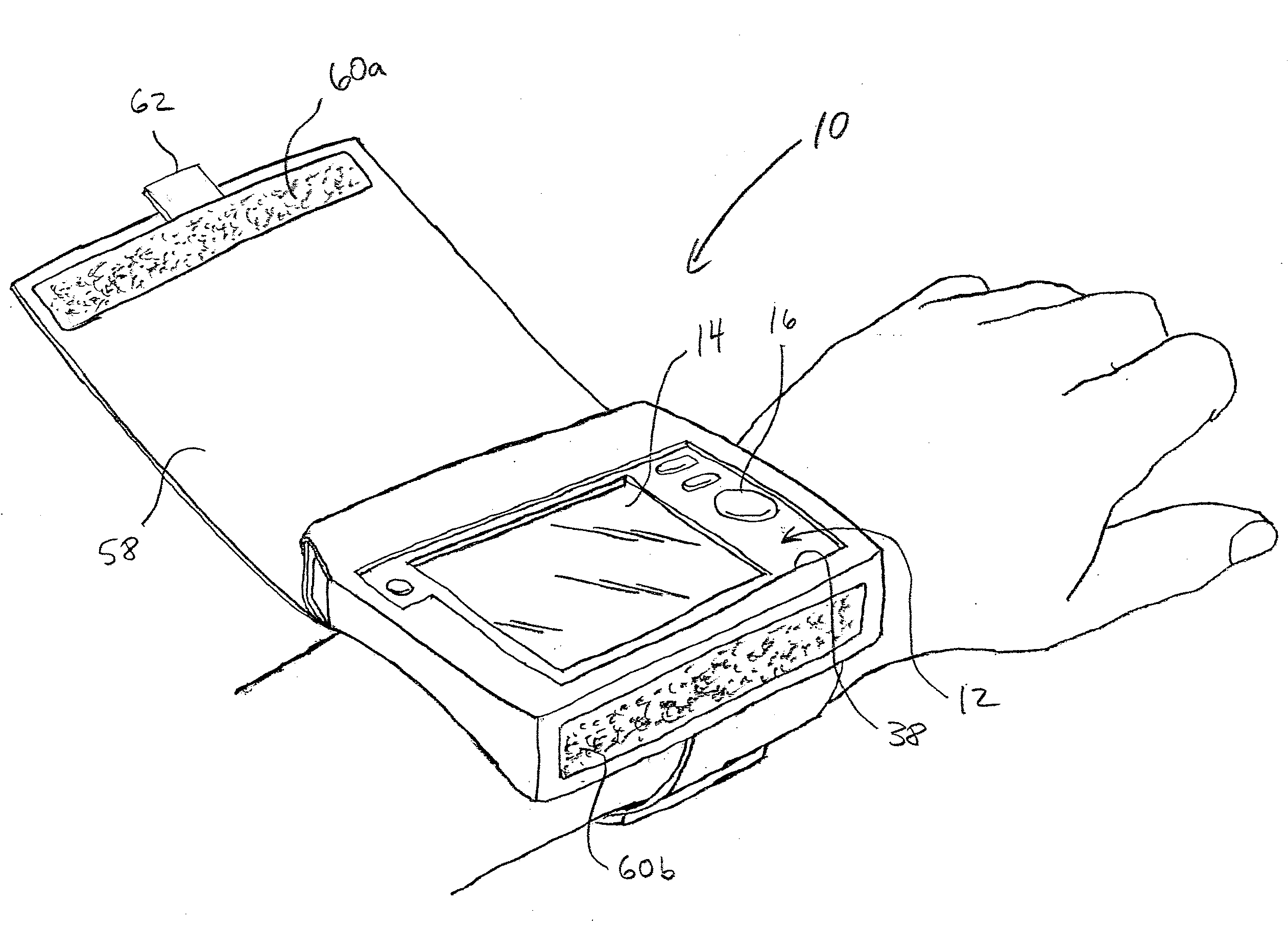 Wrist pouch for electronic equipment