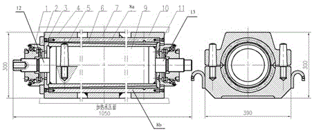 Integral molding die and molding method for engine inner heat insulation layer