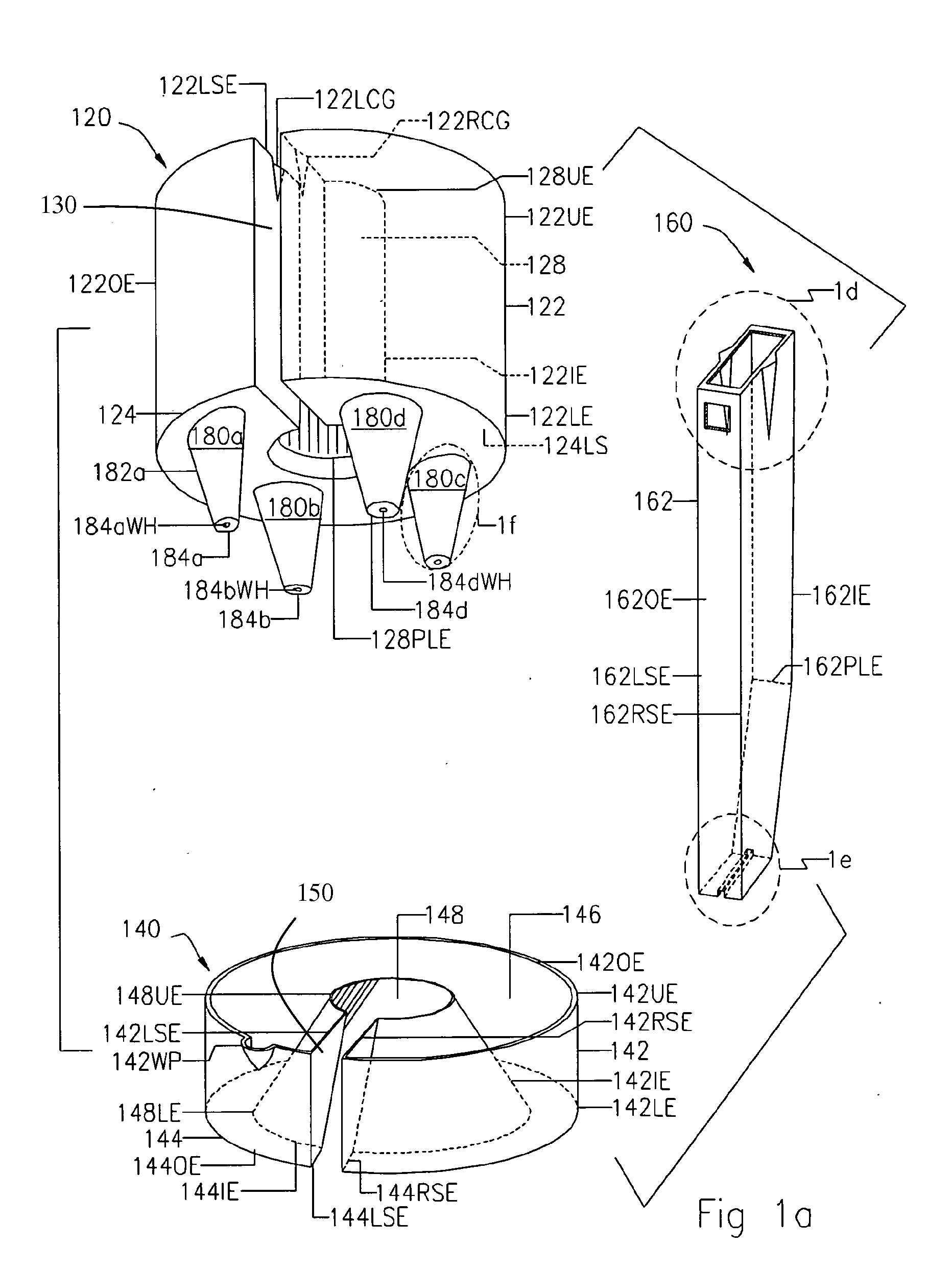 Decorative pole and base stand stabilizing container