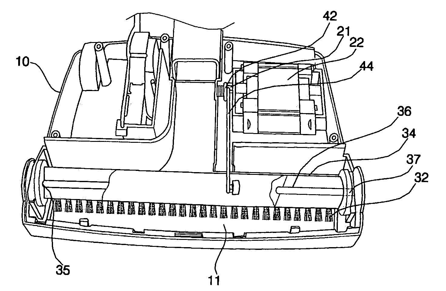 Method for determining frequency of power brush in vacuum cleaner