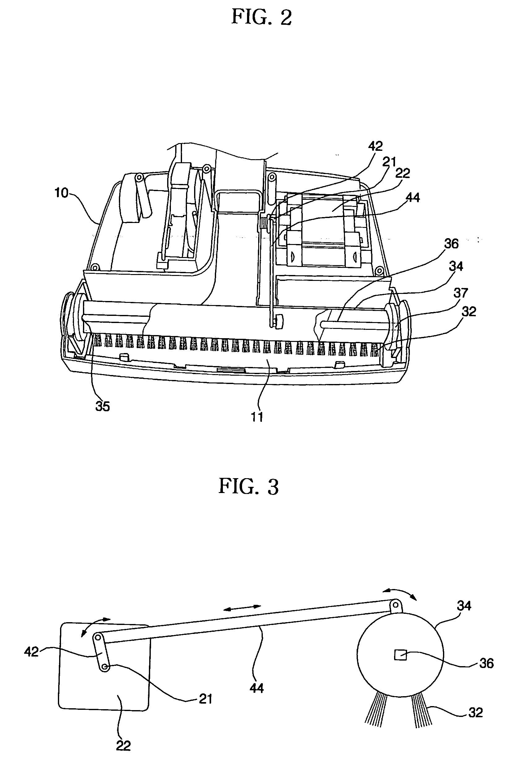 Method for determining frequency of power brush in vacuum cleaner