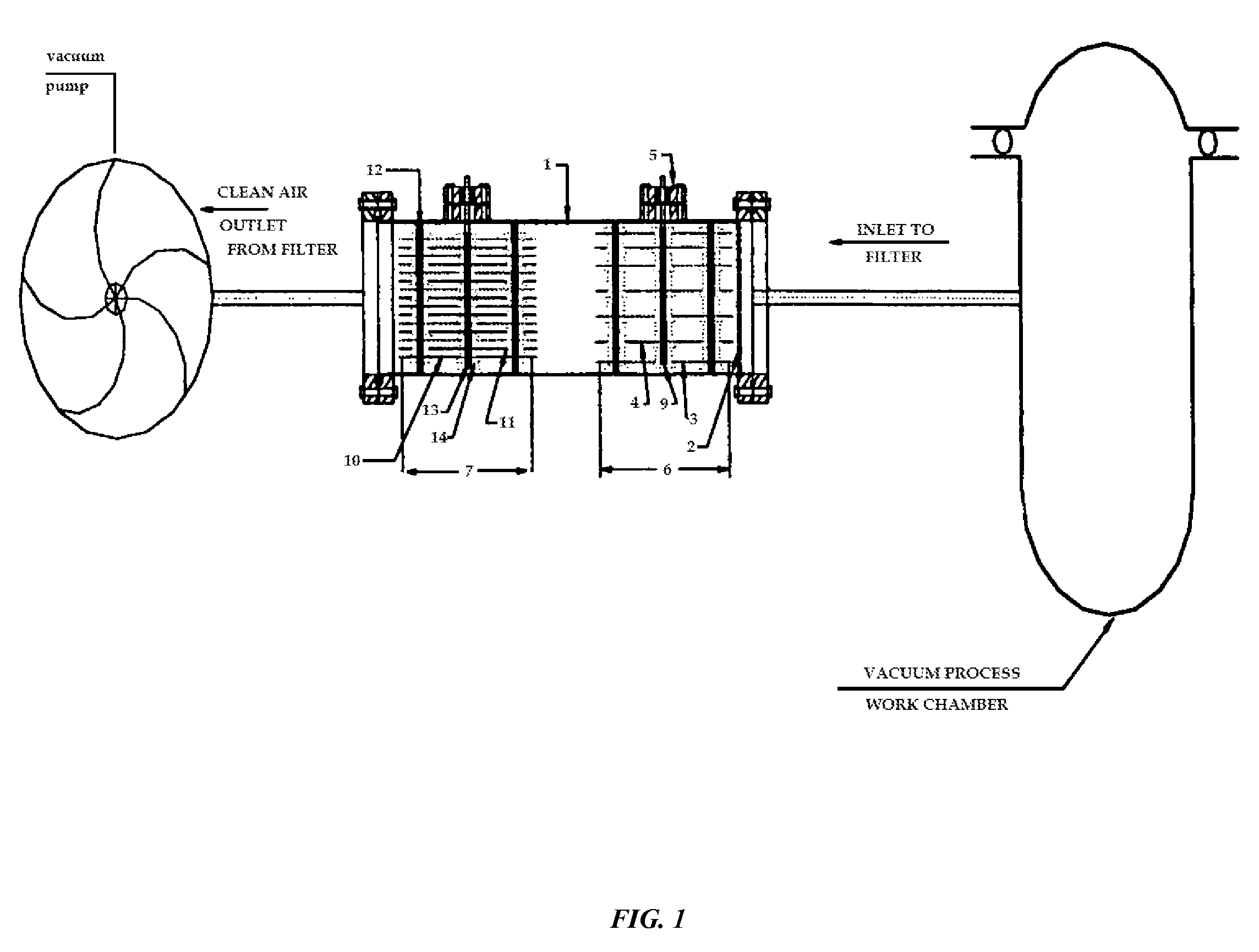 Vacuum pump suction filter meant for collecting impurities from function