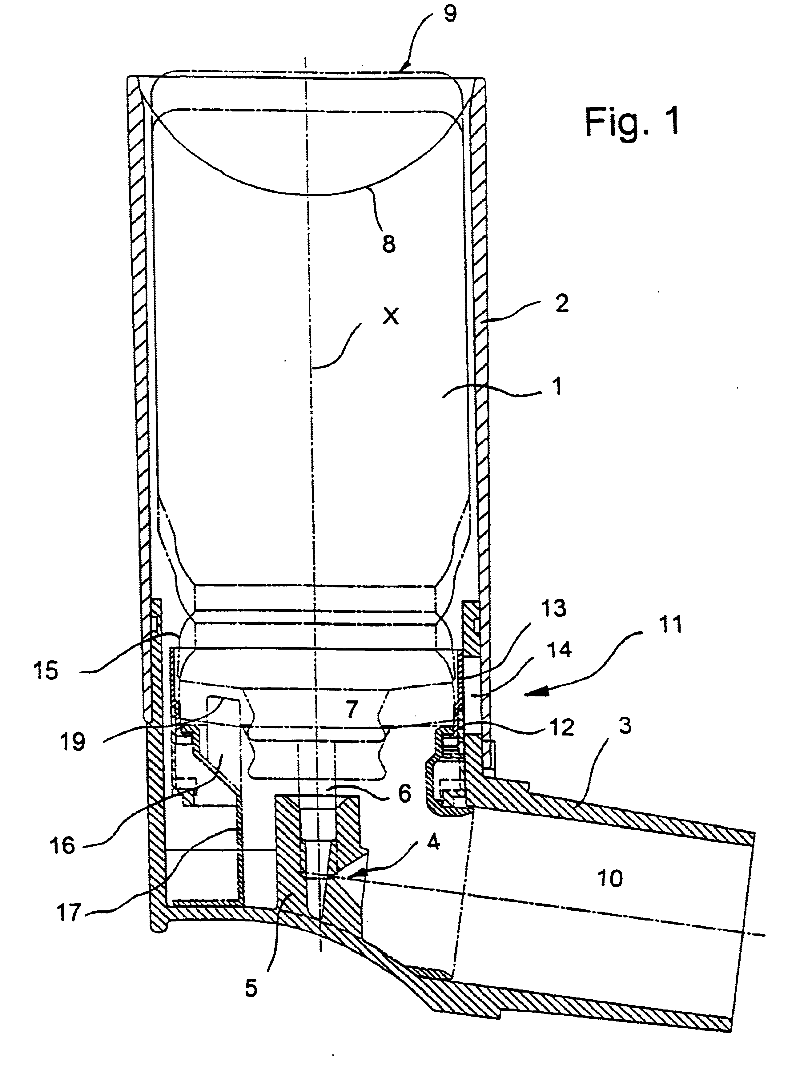 Inhalator comprising a dosage counting device