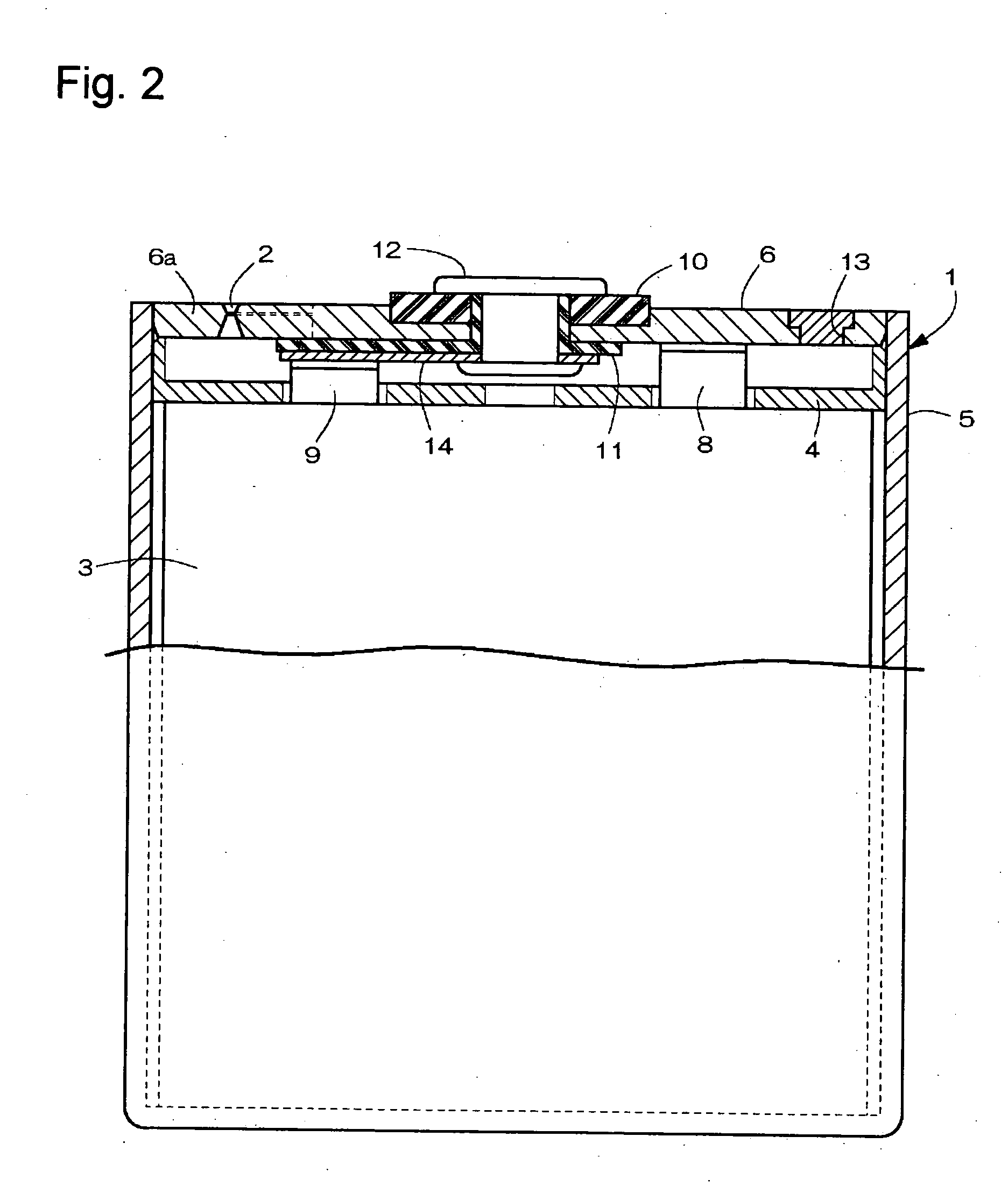 Sealed rectangular battery