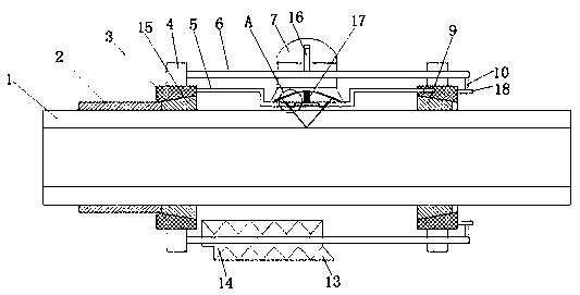 Welding device for cable breakage maintenance