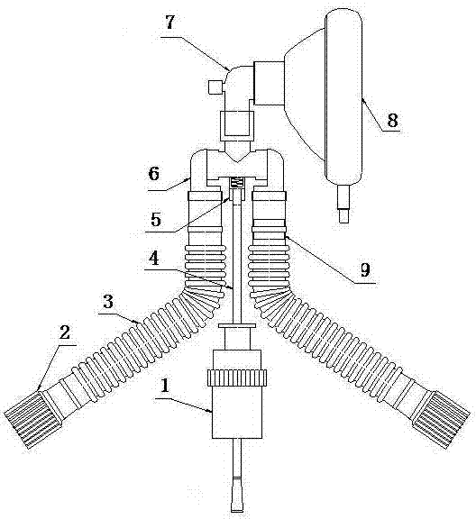 Oxygen conveying face mask of high-pressure oxygen cabin with atomization function