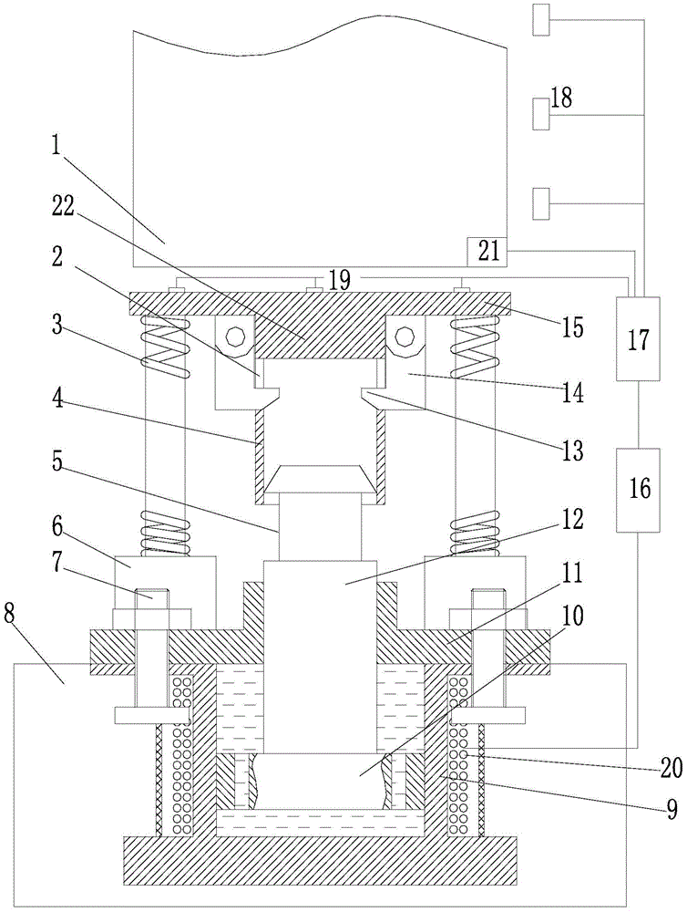 Buffer device for compound damping force of elevator