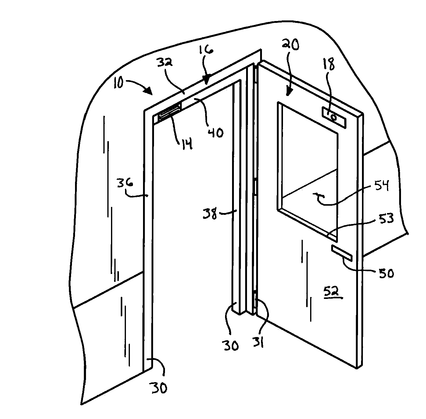 Doorway Having a Recessed Magnetic Lock