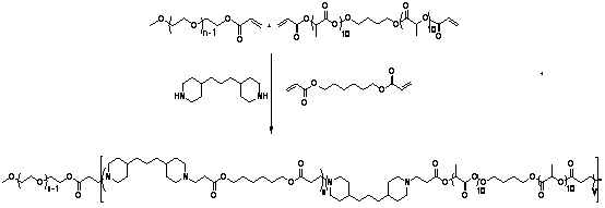 Potential of hydrogen (pH) response random copolymer based on poly-beta amino ester and preparation method and application thereof