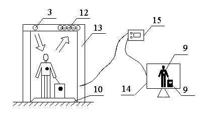 Terahertz imaging passenger luggage rapid security inspection system and dangerous goods detection method thereof