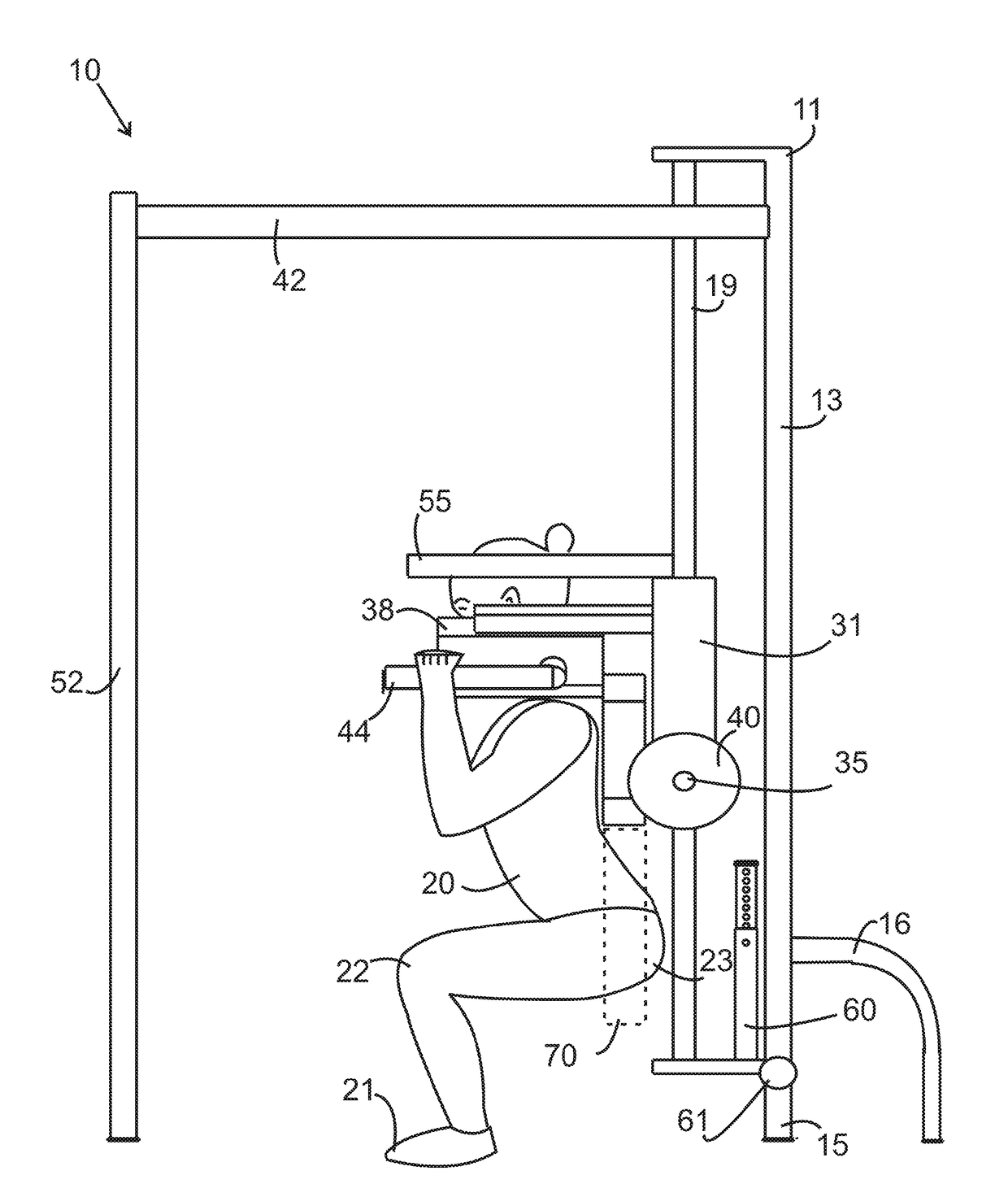 Dynamic wall squat machine