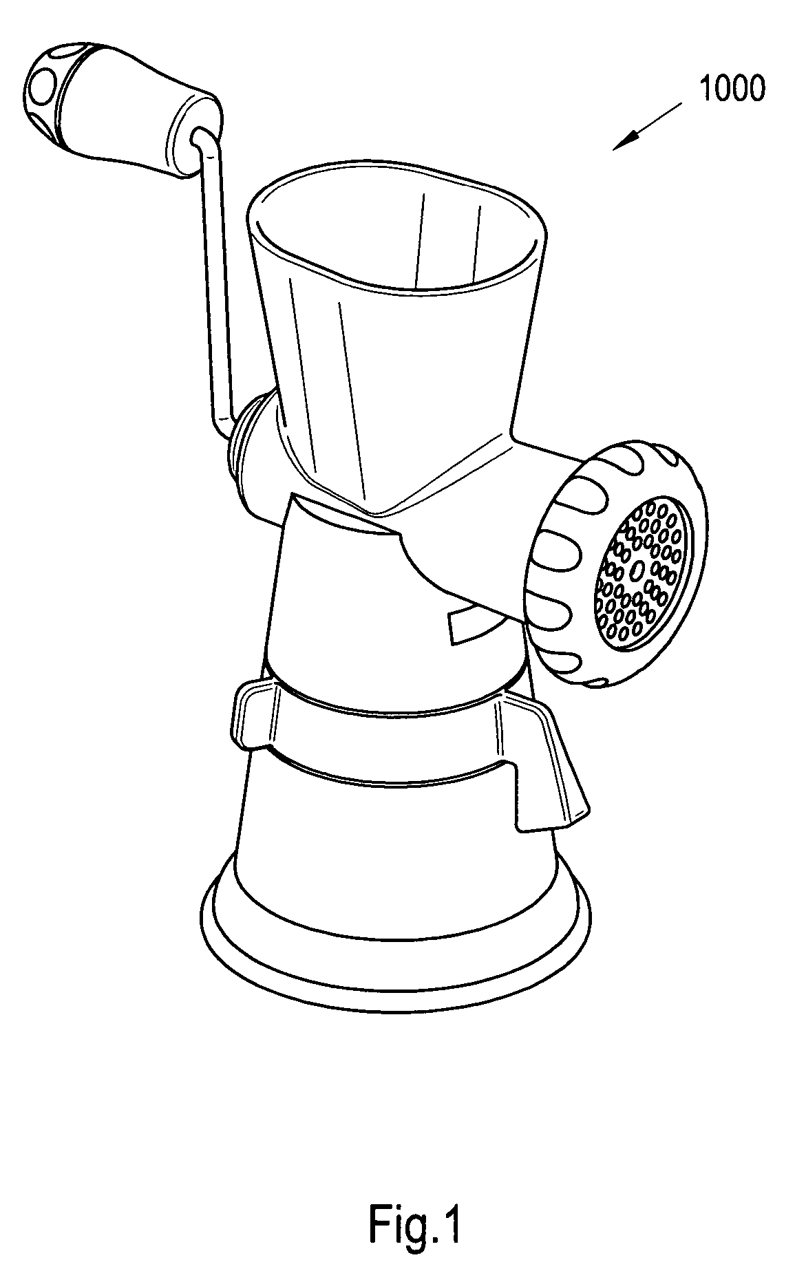 Meat grinder with suction base