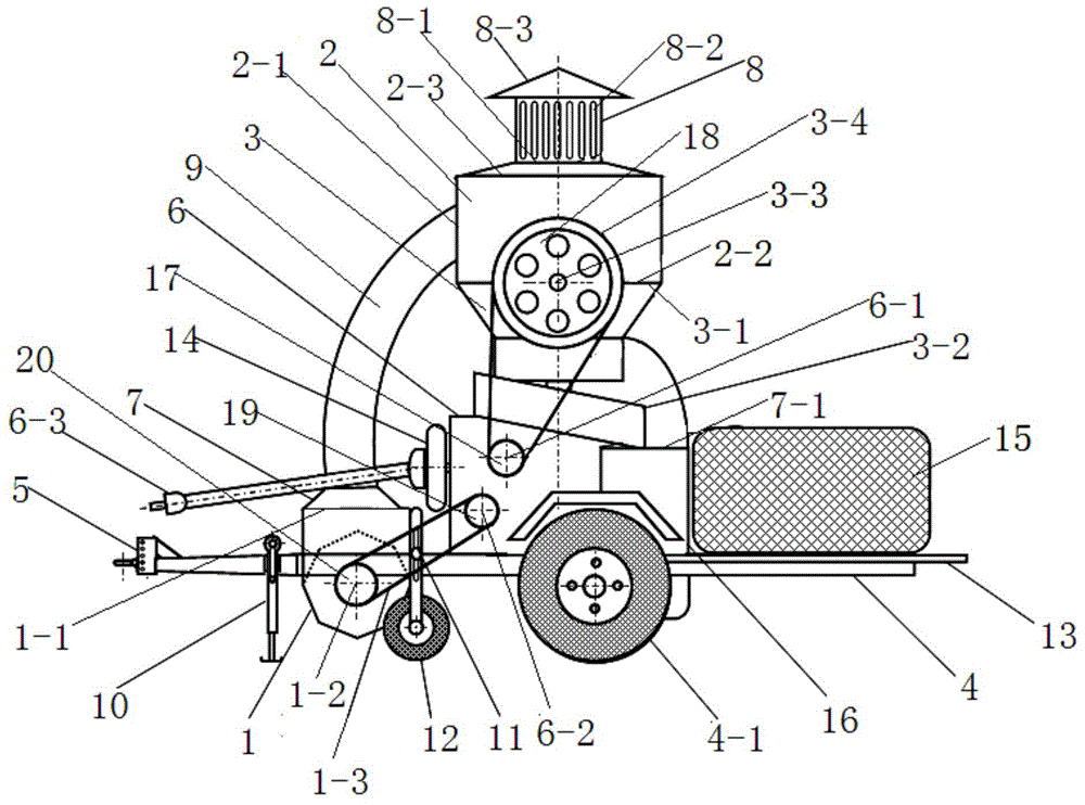 Comprehensive crop straw harvesting machine