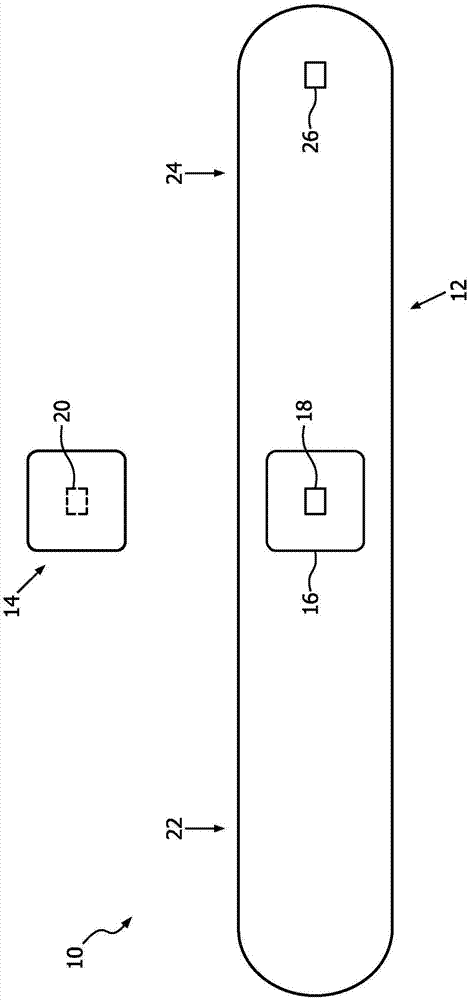 Elastic belt or band with ferromagnetic properties (and antimicrobial properties) for clean and simple placement of medical monitoring device using magnets