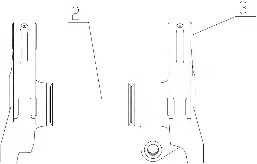 A welded support structure for the rear tailstock of an engineering vehicle