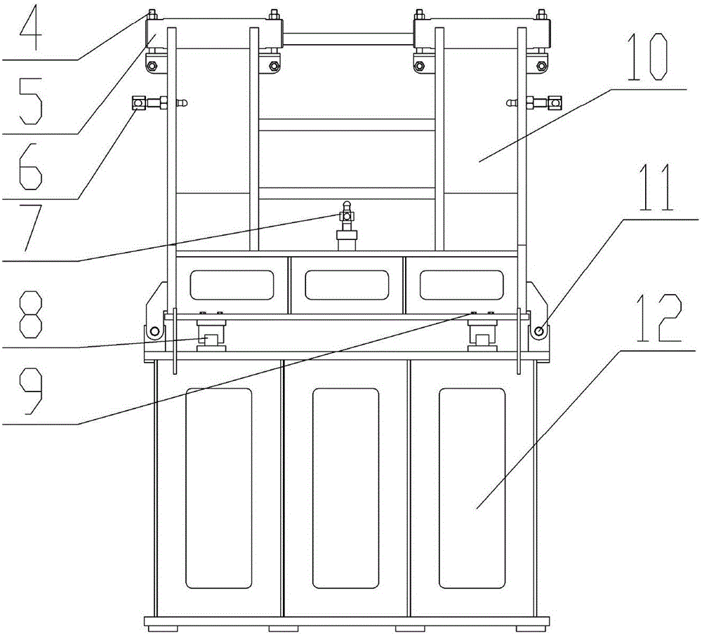 A welded support structure for the rear tailstock of an engineering vehicle