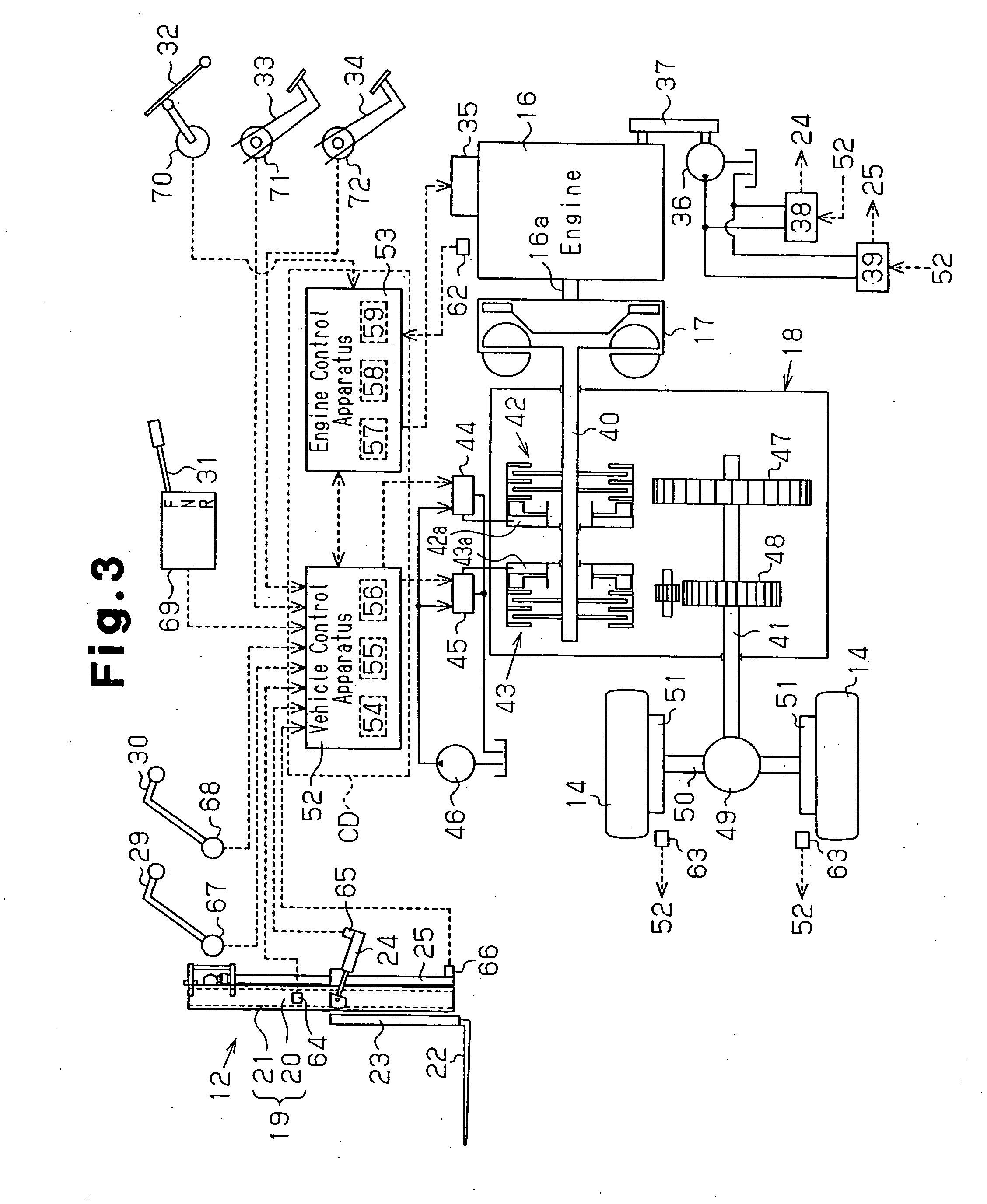 Drive control apparatus for forklift