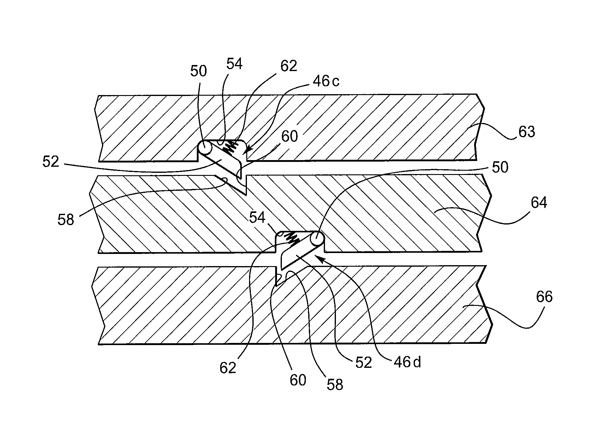 One-way or selectable clutch with multiple rows of ratchet elements