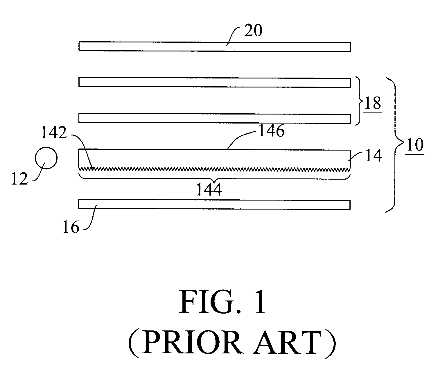 Structure of planar illuminator