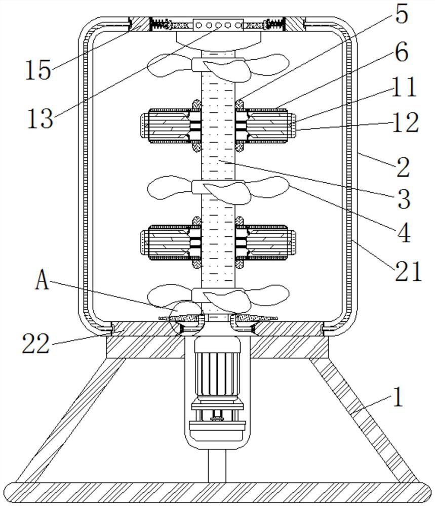 Stirring device for improving cosmetic mixing degree by inertia