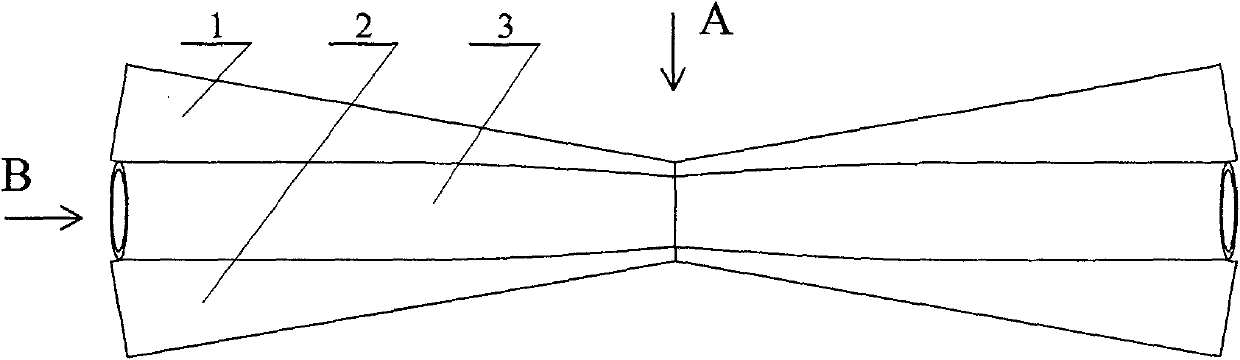 Three-dimensional interposed type medium pool for laser serial beam based on Brillonin amplification