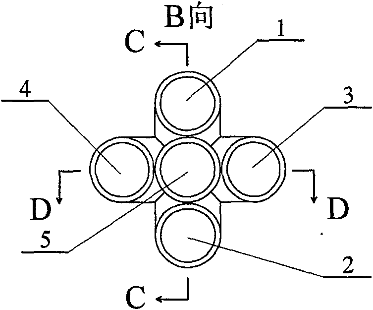 Three-dimensional interposed type medium pool for laser serial beam based on Brillonin amplification