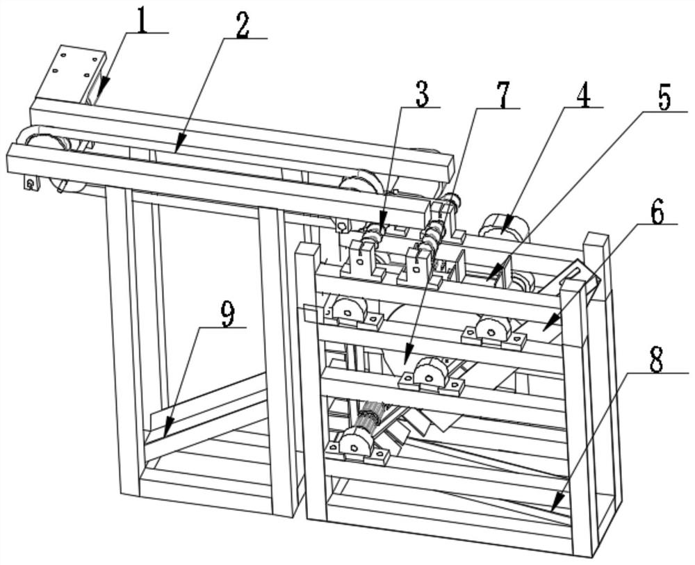 Device and method for differential speed sorting and secondary uniform cutting of broccoli