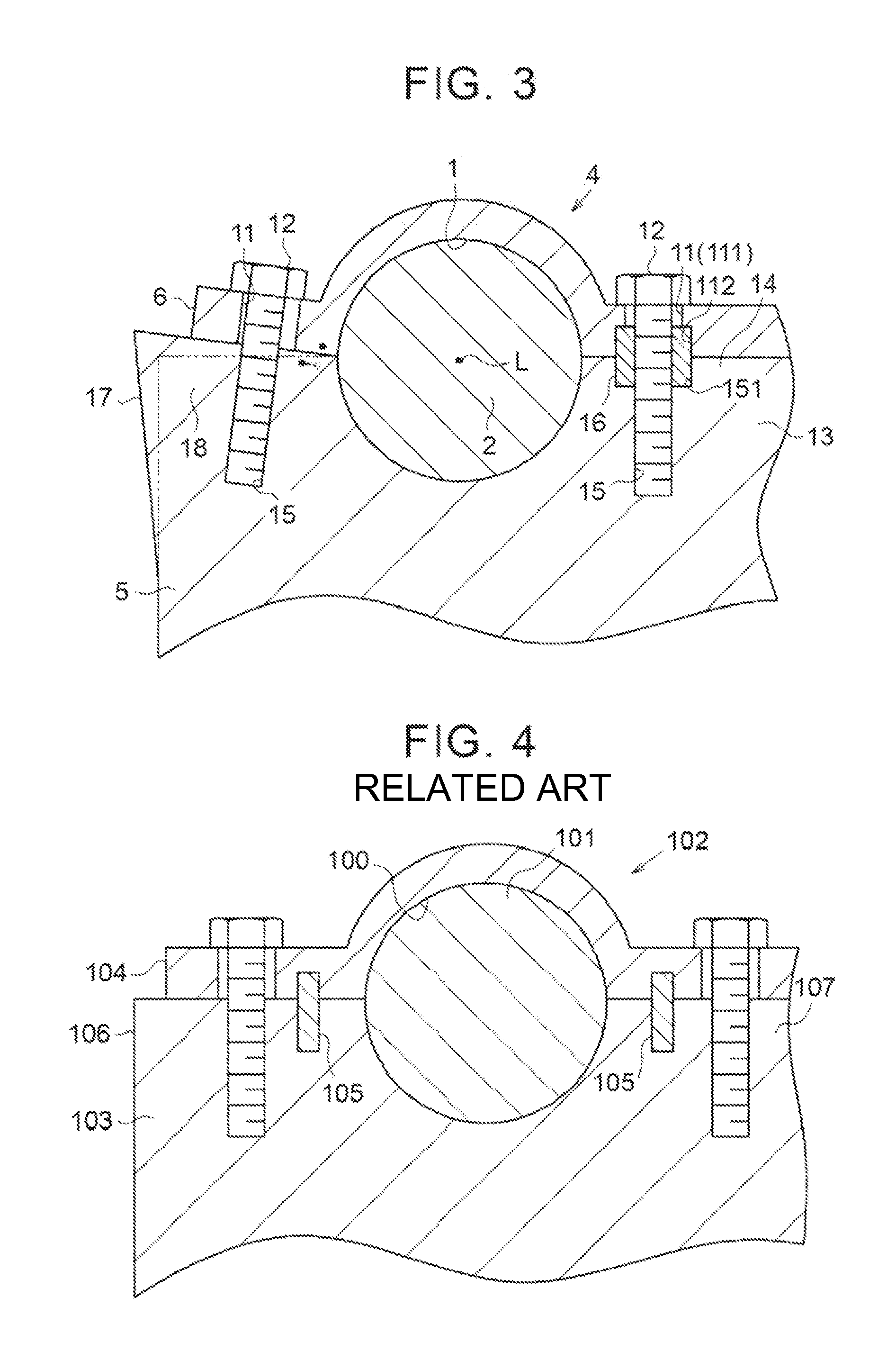 Camshaft bearing structure