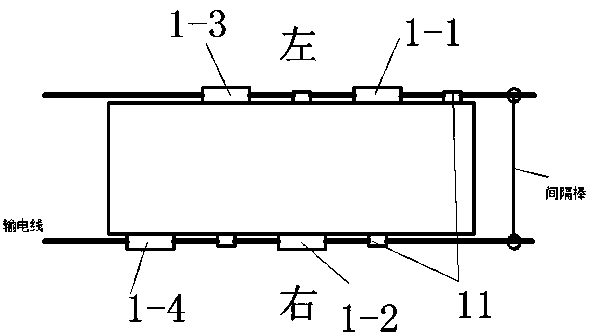 Obstacle crossing mechanism for inspection of dual power transmission lines