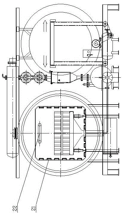 Large-volume vacuum cracking furnace