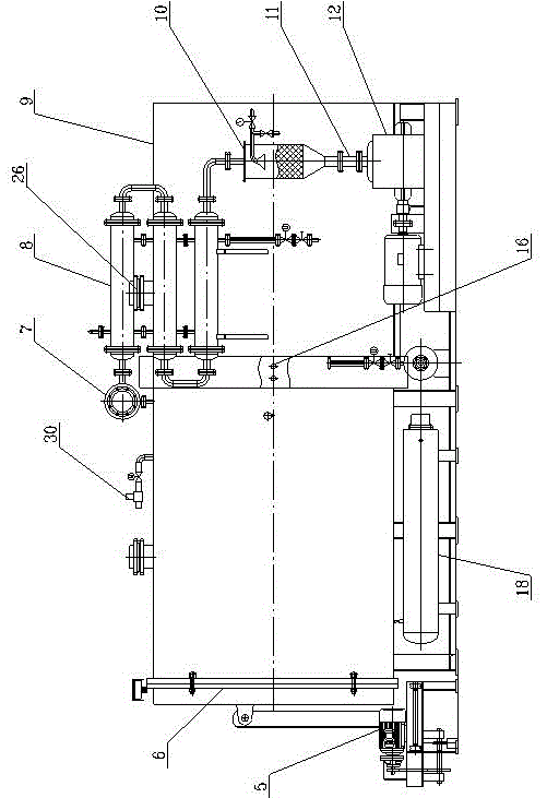 Large-volume vacuum cracking furnace