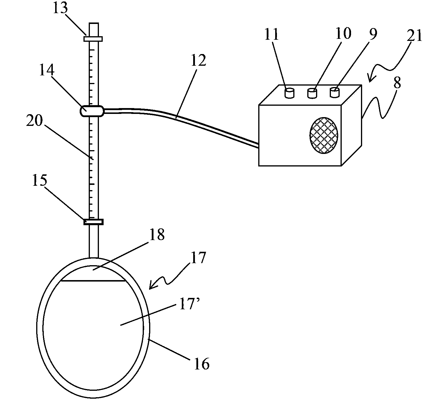 Tracking device for forecasting of slag discharge of continuous casting crystallizer and measuring of tonnage of tundish molten steel