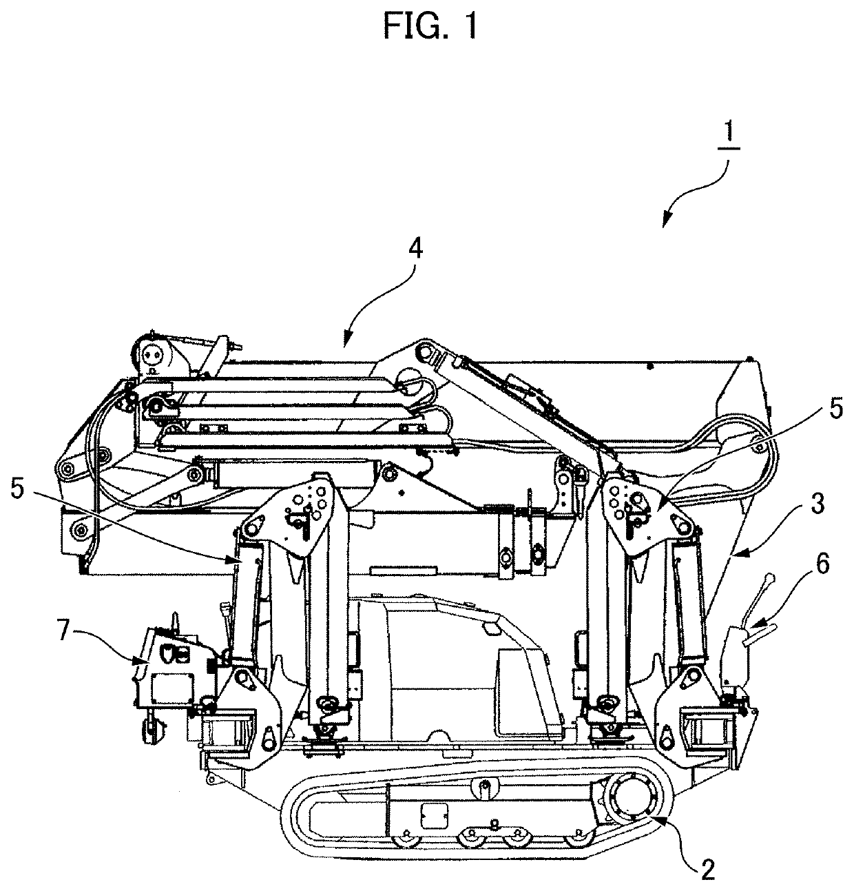 Safety device for mobile crane