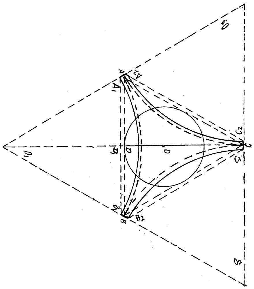 Three-arch three-fillet triangle type efficient high-strength thread reinforcing bar and using method thereof