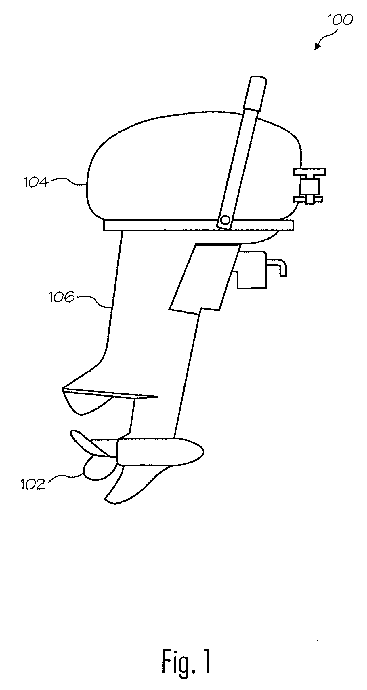 Safe efficient outboard motor assembly