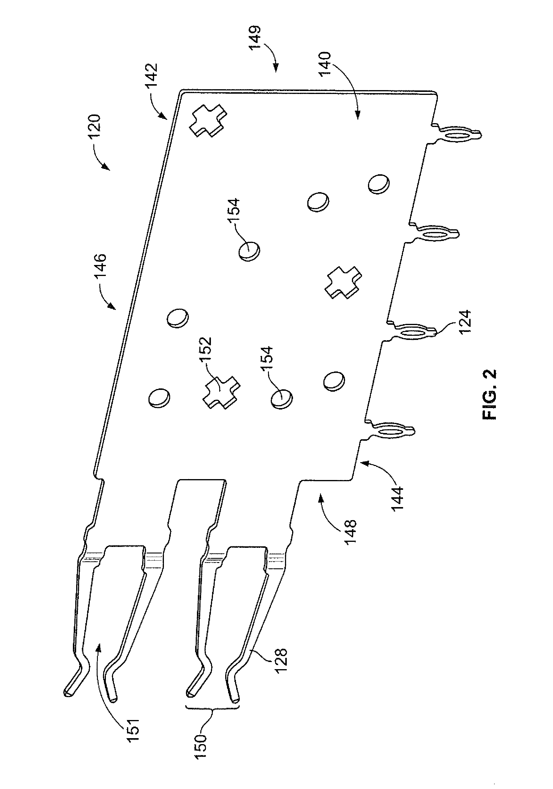 Electrical connector having grounding material