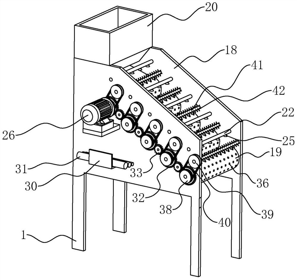 Fruit screening and conveying production line and technological process thereof