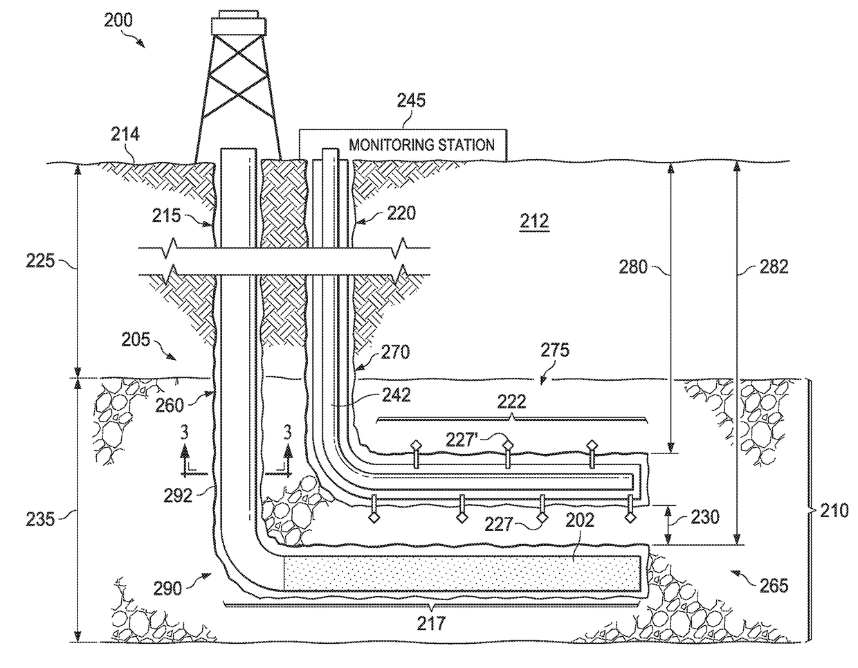 Method for nuclear waste storage and monitoring