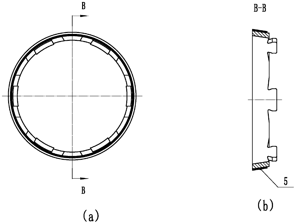 A bonding mold and bonding method for tapered surface friction material of synchronizer inner ring