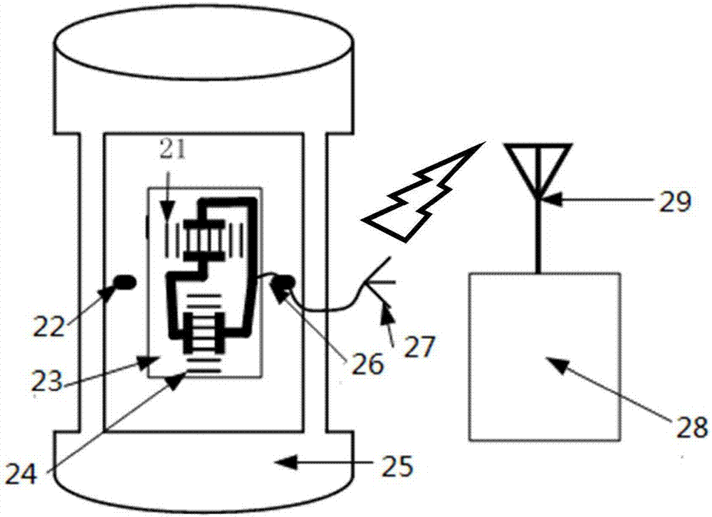 Wireless passive detection system for tension of high-voltage transmission line