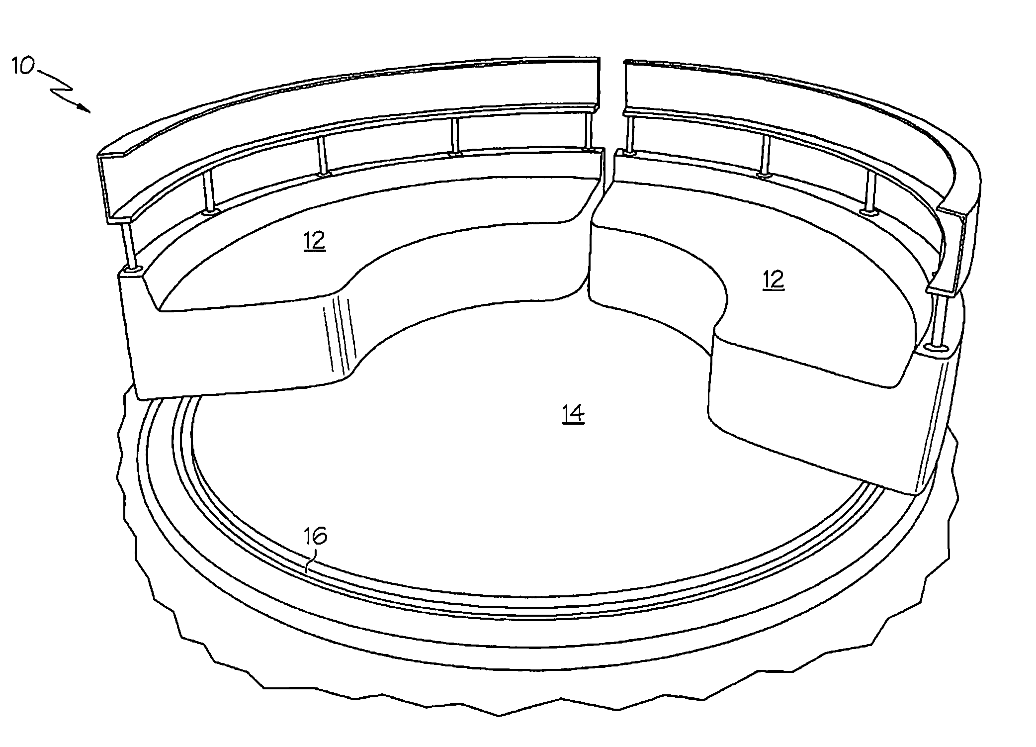 Rotating seating system for marine vessel