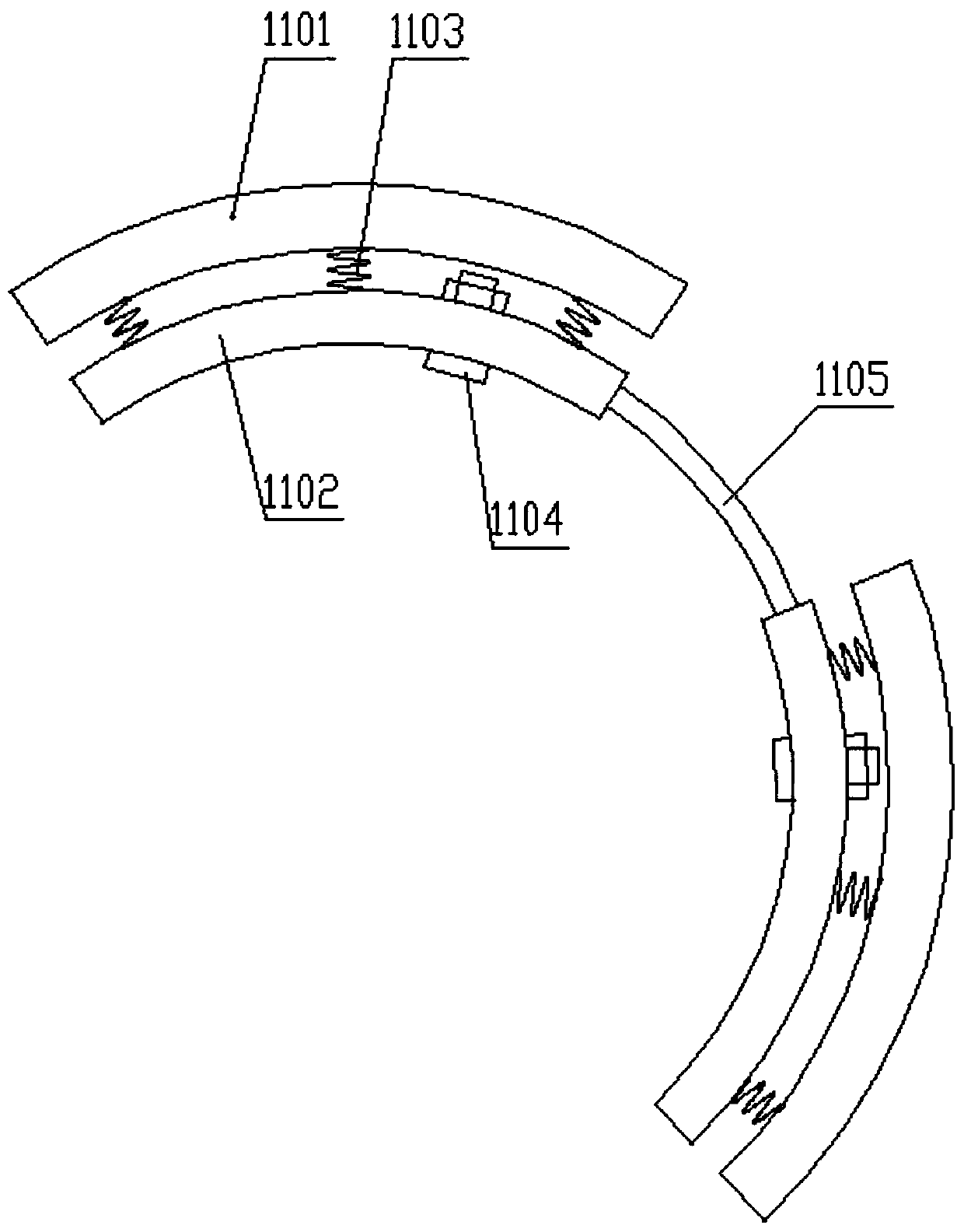 A floating grinding device for the surface of anodic steel claws