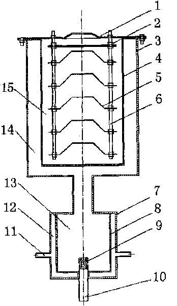 Atomization gas quenching device