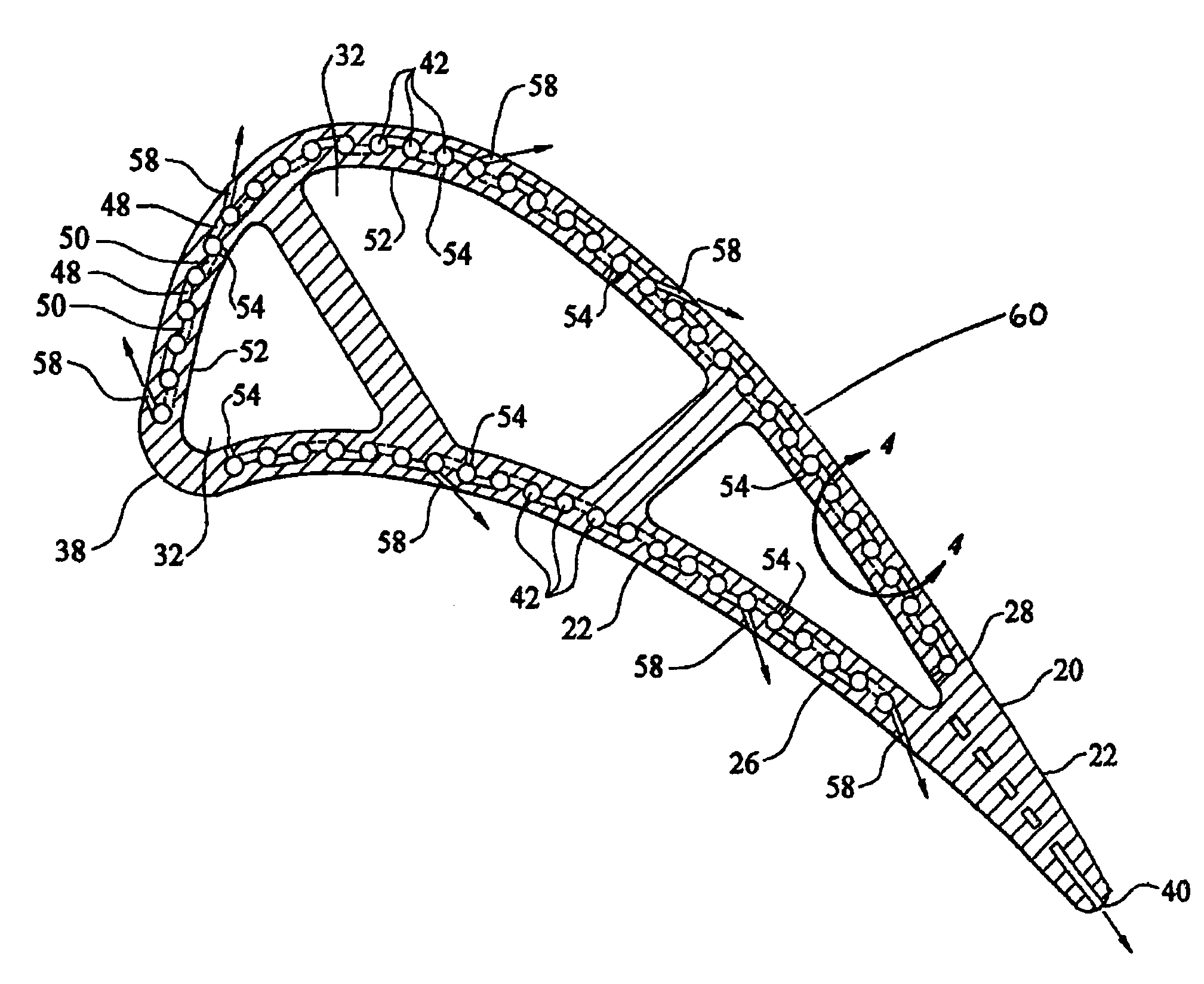 Cooling system for an outer wall of a turbine blade