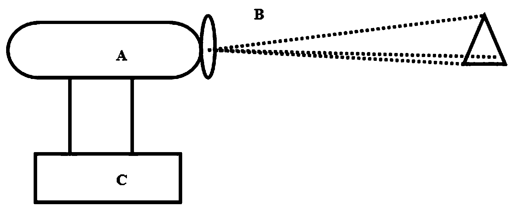 Laser auxiliary warning device of automobile in severe weather