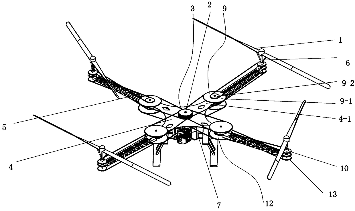 Quad-rotor unmanned aerial vehicle with pure belt drive