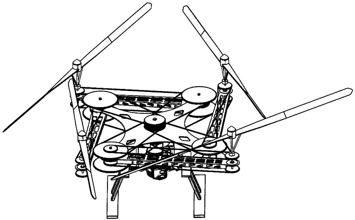 Quad-rotor unmanned aerial vehicle with pure belt drive