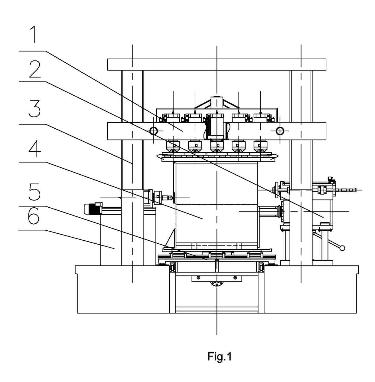 Tester assembled by multiple sets of mechanisms for shear strength-scale effect of rock joint