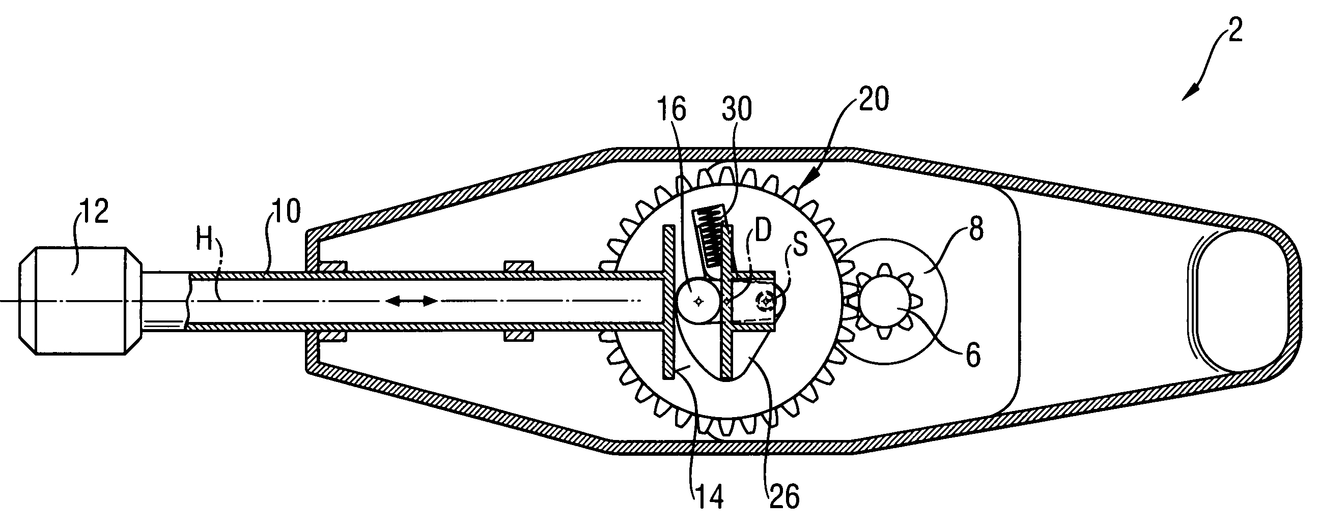 Movement conversion device for a hand-held power tool