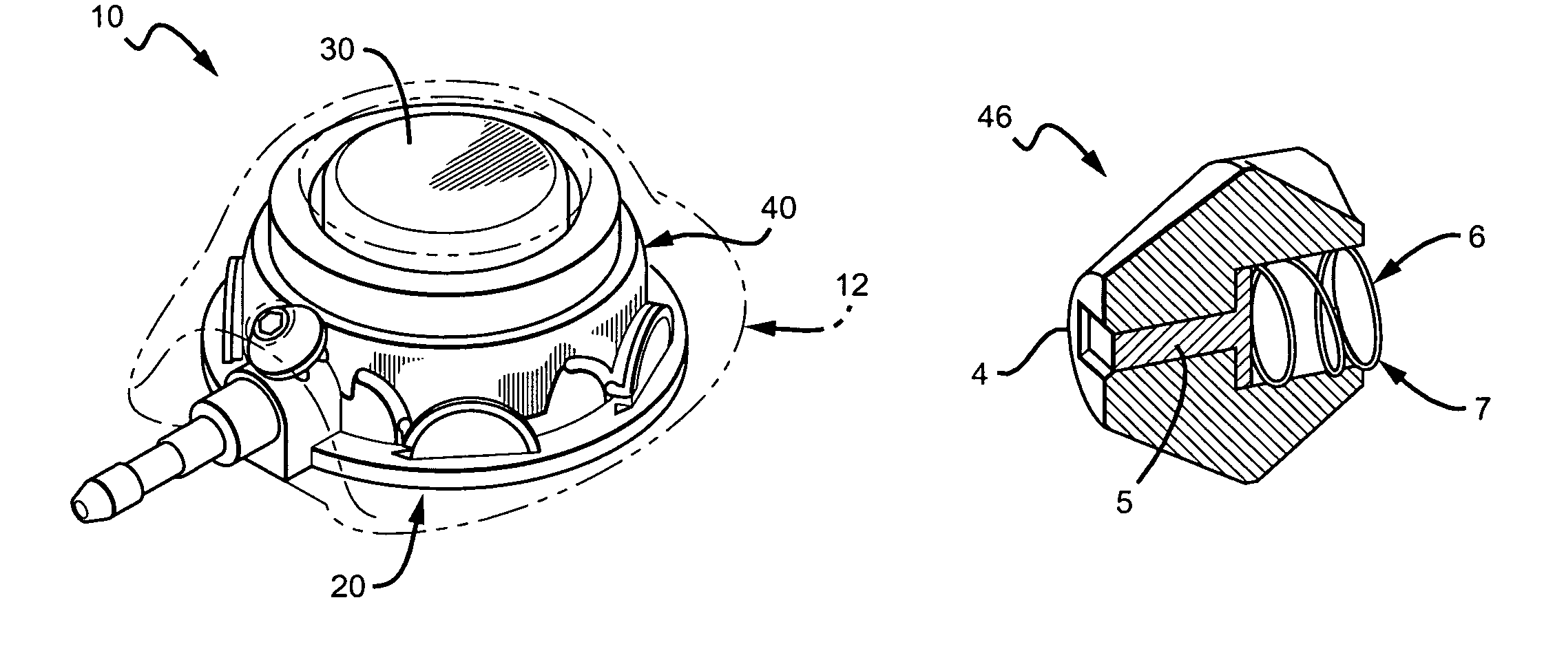 Vascular access port with integral attachment mechanism